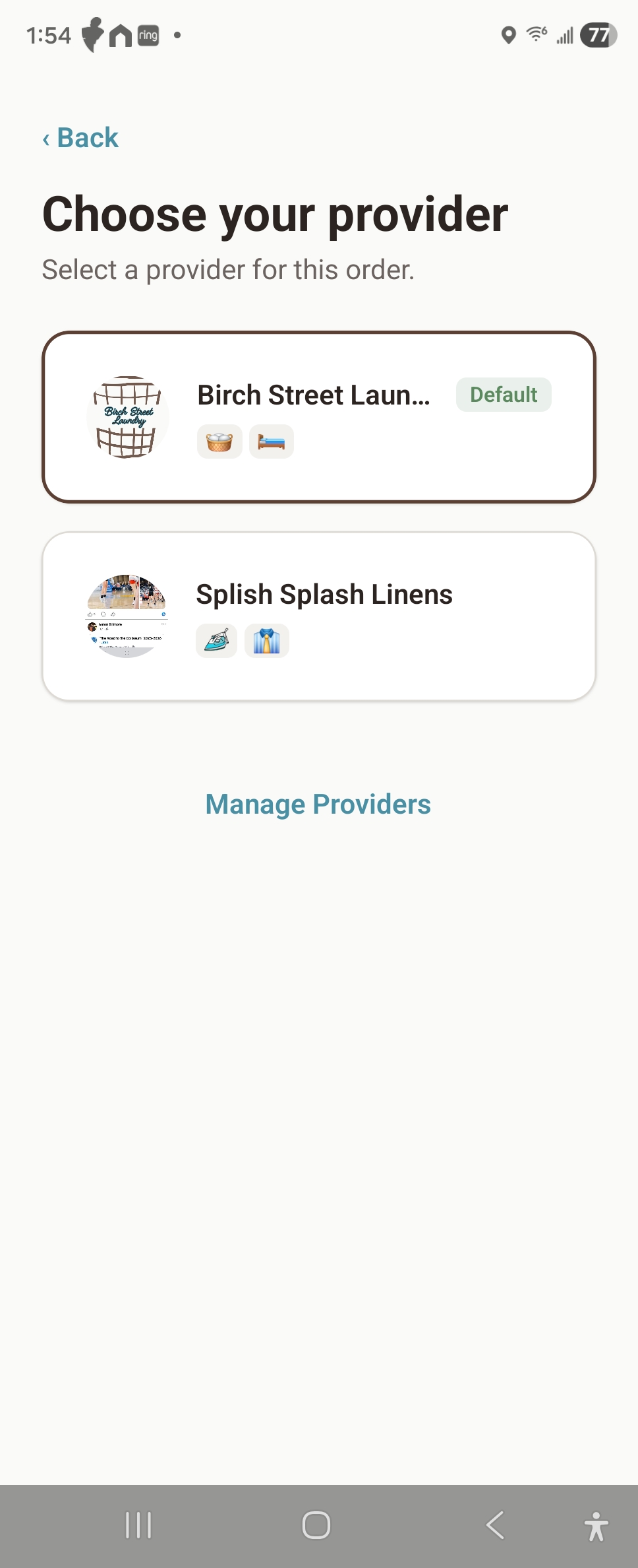 Booking flow screenshot