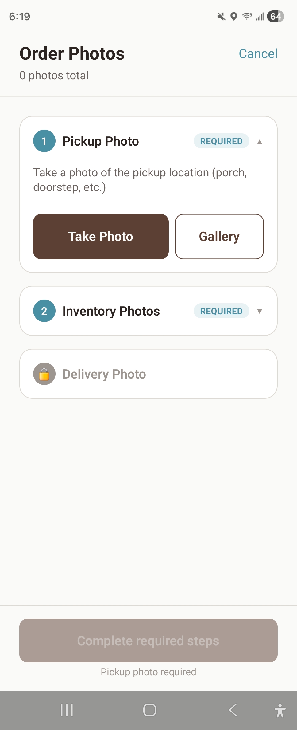 Photo verification screenshot
